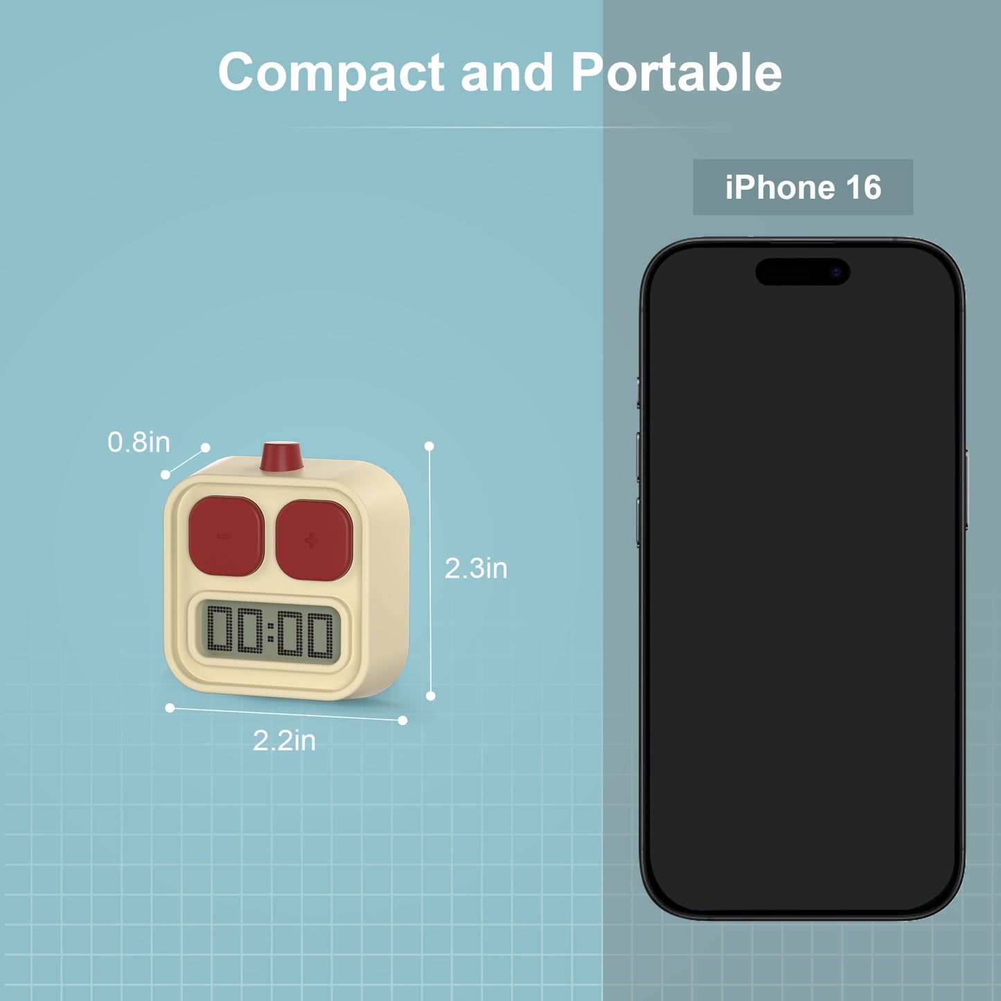 KADAMS Robot Timer, Countdown & Count-up , Magnetic