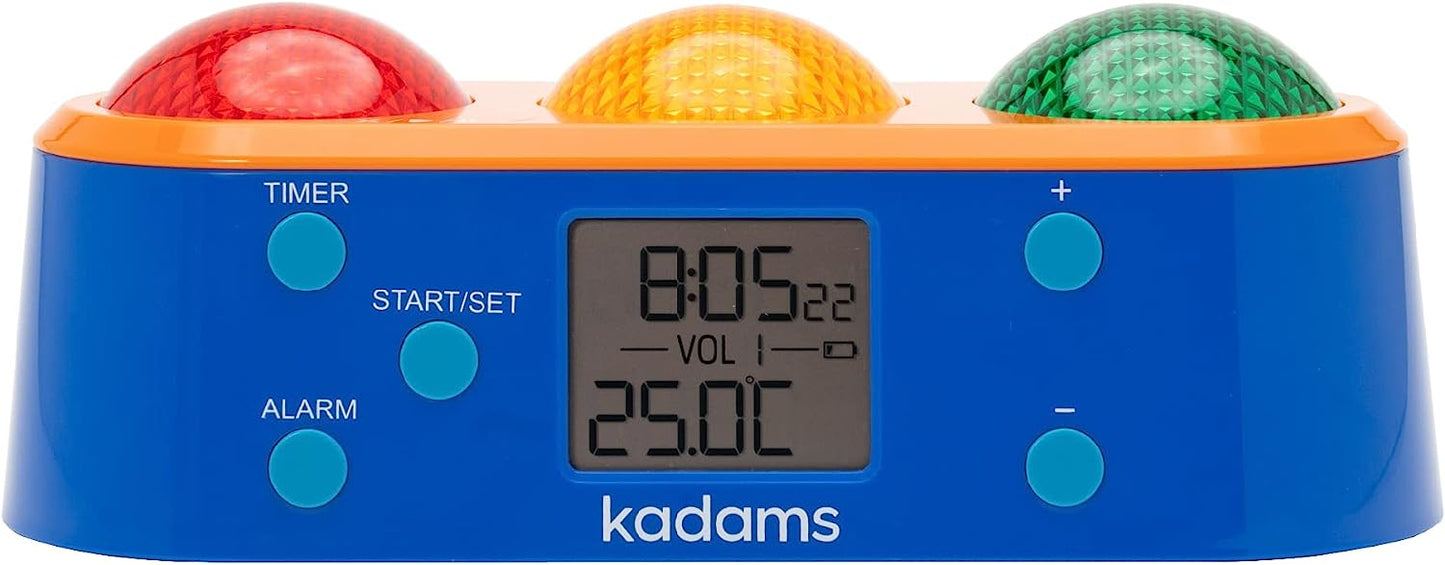 Kadams Horizontal Visual Timer for Kids with Audio Alarm Digital Timer Alarm for Toddler Teachers Classroom Productivity Time Management Tool Light Timer 24hr Countdown Press Pause Orange