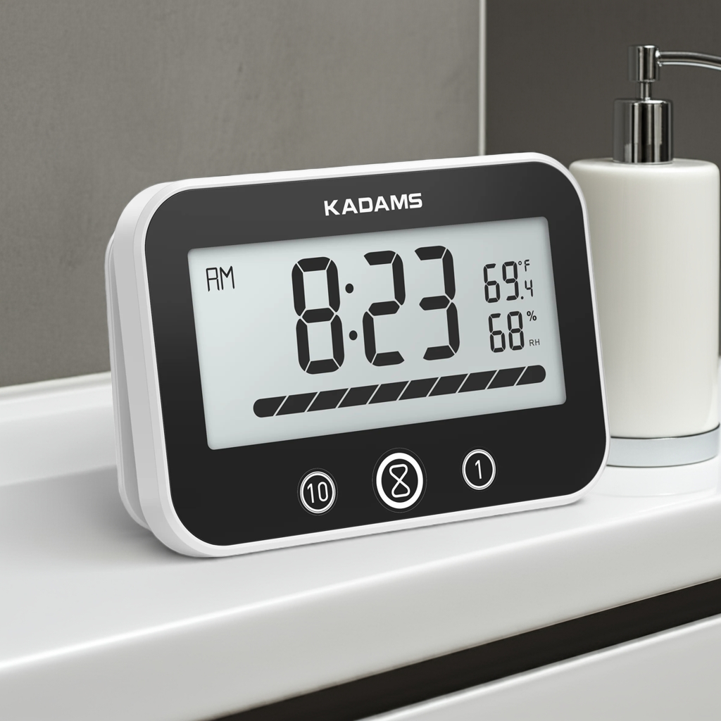 DigitalTimer Clock - Kitchen Bathroom Waterproof