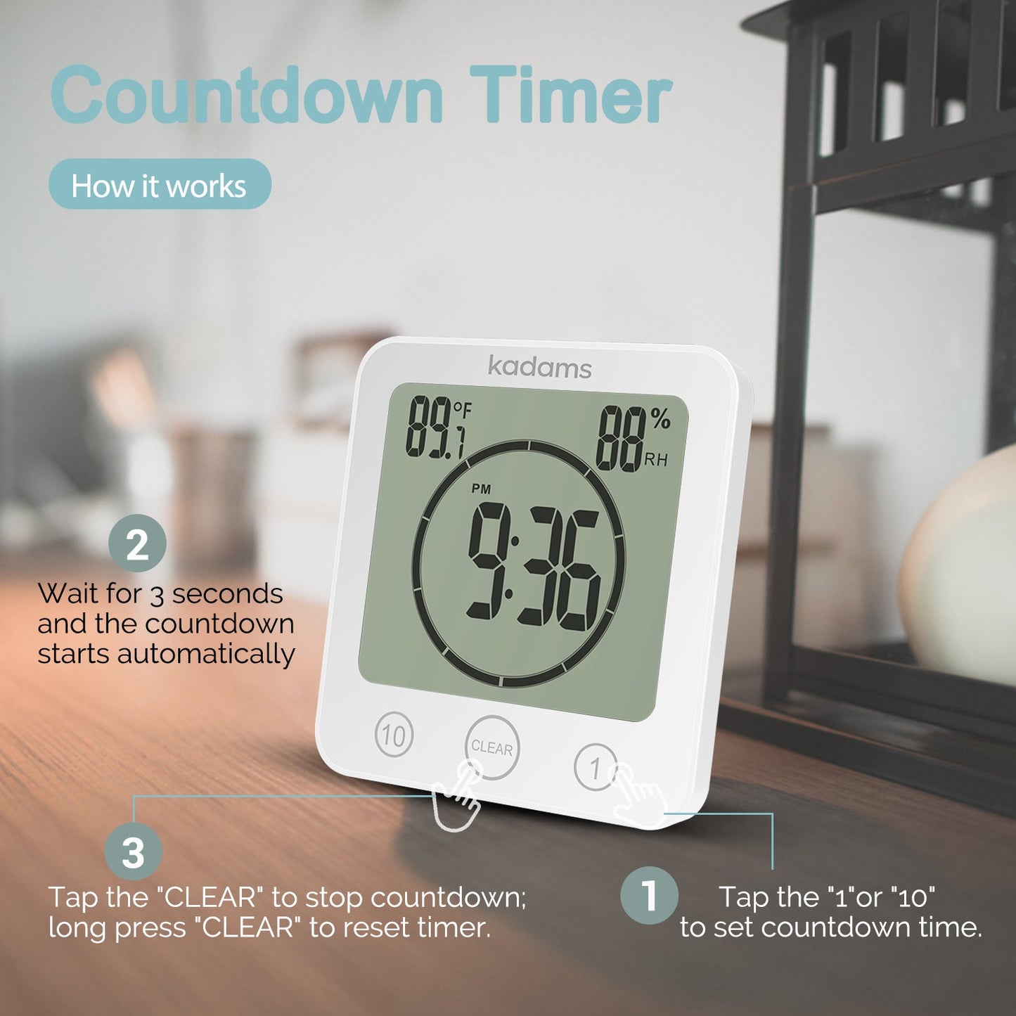 Shower Clock Timer - Waterproof