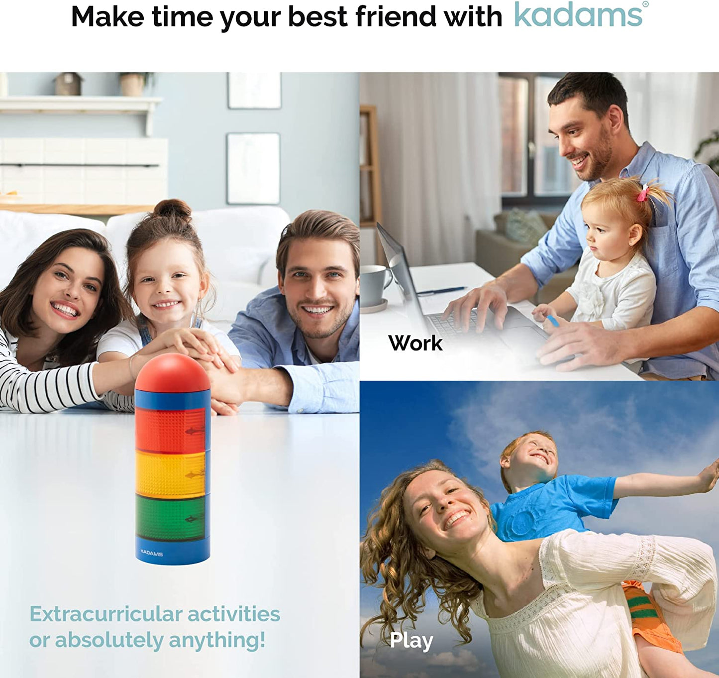 Visual Timer for Kids - Pre-Alarm Stoplight Countdown Timer