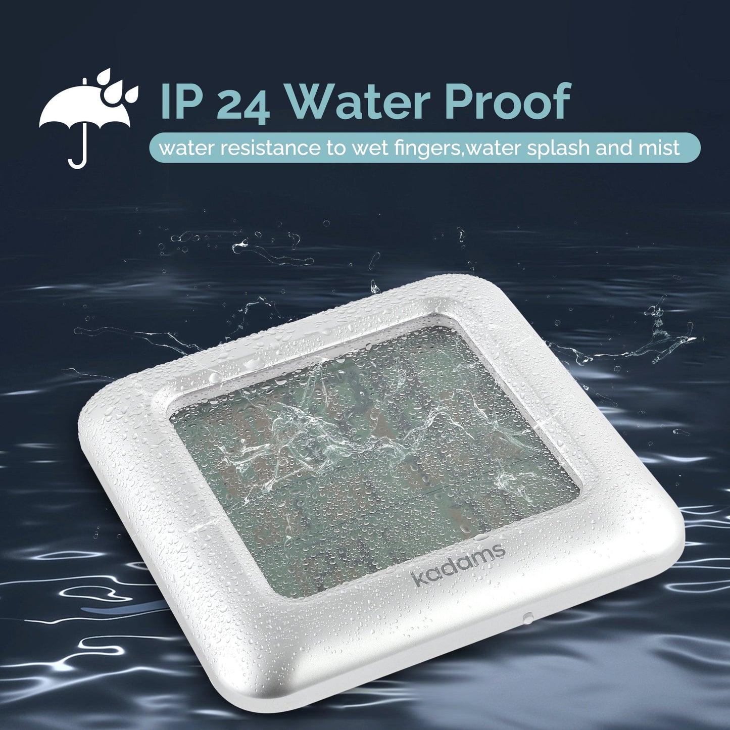 Bathroom Clock - Water Resistant,Temperature & Humidity Calendar