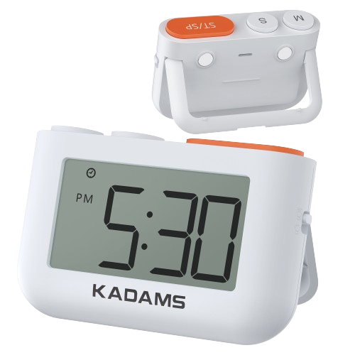 KADAMS Timer, Digital Kitchen Timer Clock for Cooking, Magnetic Timer for Kids, Desk Productivity Countdown Timer with Flip Stand, Sound Adjustable, Count-up Timer for Classroom,Baking, Study, Gym