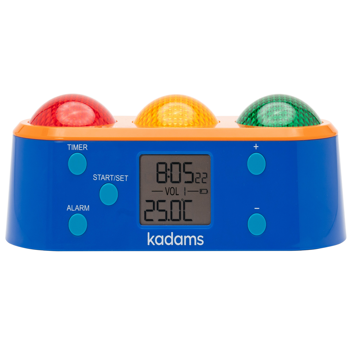 Kadams Visual Timer for Kids with Audio Alarm - Digital Timer for Classroom Teachers Toddler Productivity Time Management Tool Traffic Light Timer 24hr Countdown Press Pause Special Education Silver