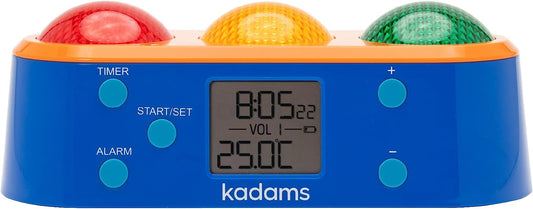 Kadams Horizontal Visual Timer for Kids with Audio Alarm Digital Timer Alarm for Toddler Teachers Classroom Productivity Time Management Tool Light Timer 24hr Countdown Press Pause Orange