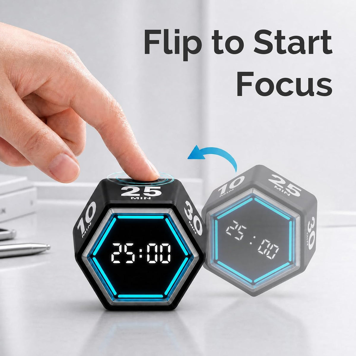 KADAMS Pomodoro Timer Cube, Visual Timer for Kids, Productivity Desk Timer