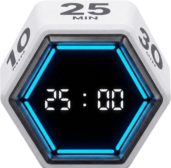 KADAMS Pomodoro Timer Cube, Visual Timer for Kids, Productivity Desk Timer